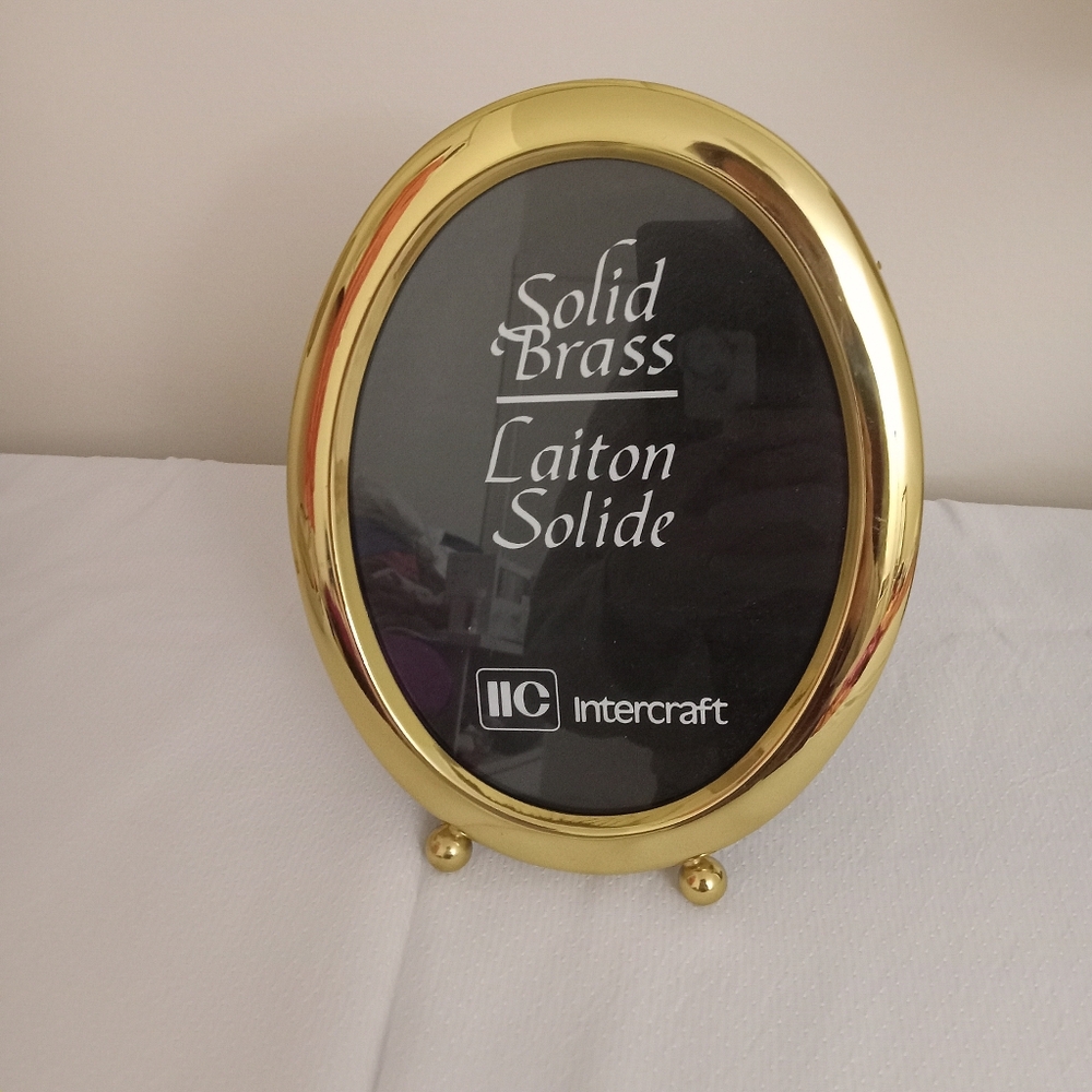 Intercraft Solid Brass Oval Photo Frame